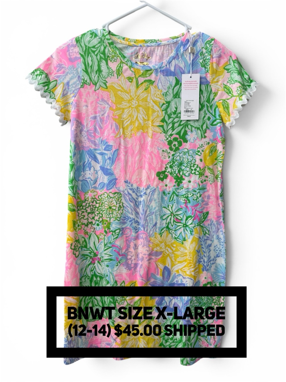 Lilly Pulitzer Girls' Floral Short-Sleeve Knit Top - Pink & Multi